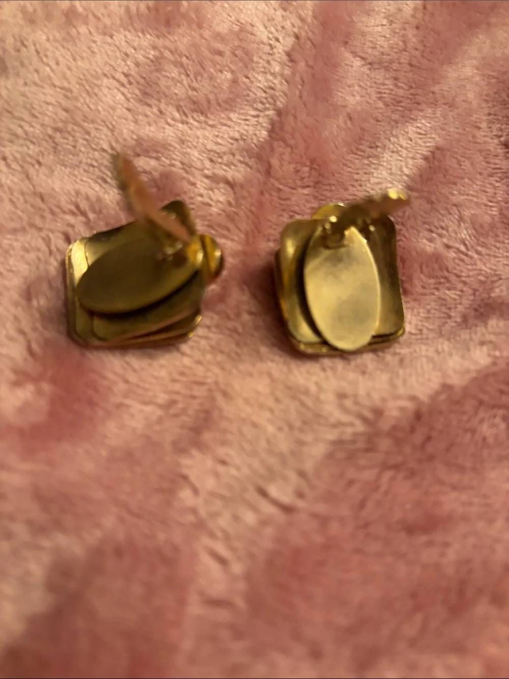 Vintage 1980s “Power Dress” Gold-Tone Dome Clip Earrings -  Women Jewelry